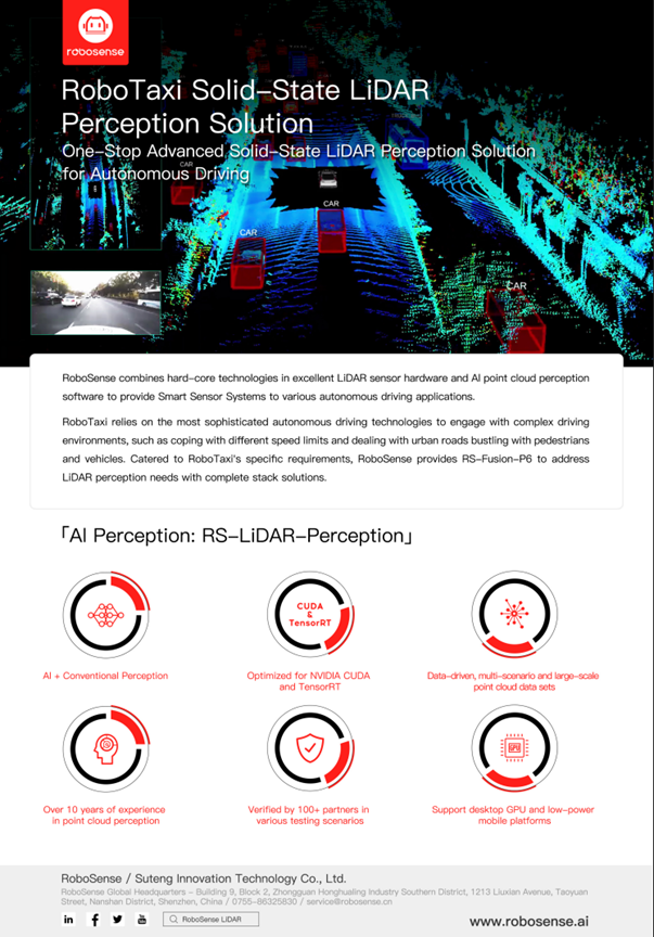 P6 Solid-State Robotaxi Perception System